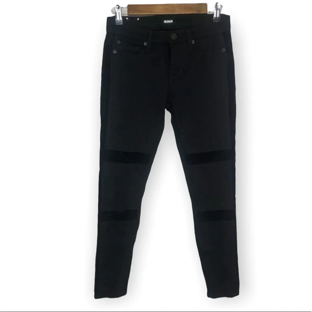 Hudson Amory Super Skinny Moto Stripe Jeans - Picture 2 of 8
